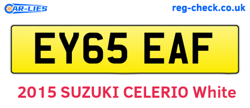 EY65EAF are the vehicle registration plates.