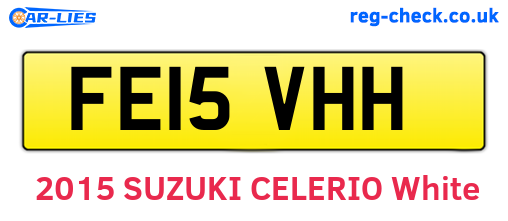 FE15VHH are the vehicle registration plates.