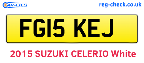 FG15KEJ are the vehicle registration plates.