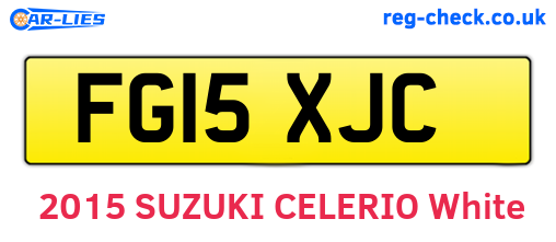 FG15XJC are the vehicle registration plates.