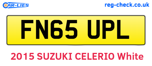 FN65UPL are the vehicle registration plates.