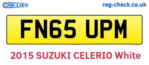 FN65UPM are the vehicle registration plates.