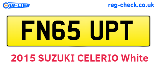 FN65UPT are the vehicle registration plates.