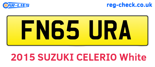 FN65URA are the vehicle registration plates.