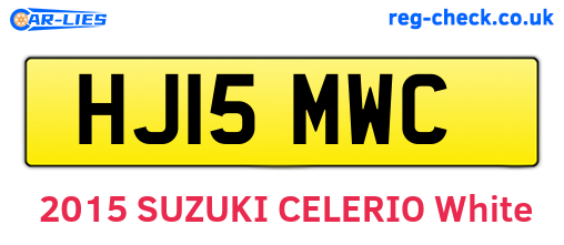 HJ15MWC are the vehicle registration plates.