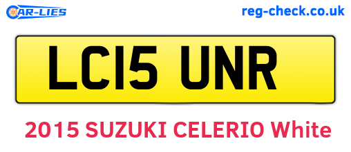 LC15UNR are the vehicle registration plates.