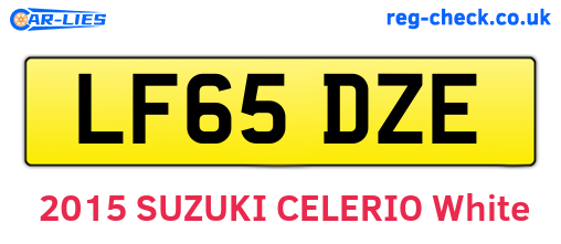 LF65DZE are the vehicle registration plates.