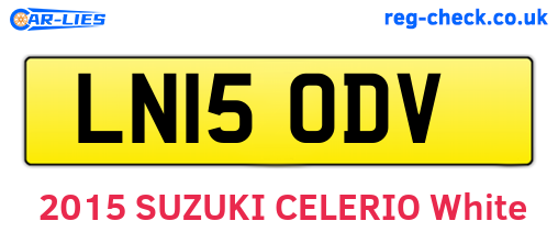 LN15ODV are the vehicle registration plates.
