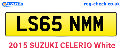 LS65NMM are the vehicle registration plates.