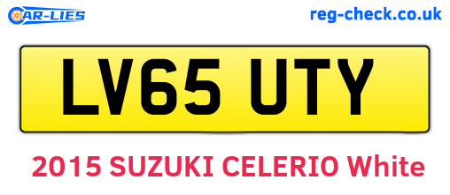LV65UTY are the vehicle registration plates.