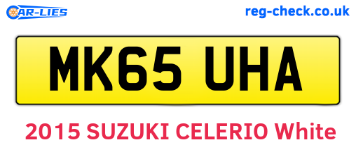 MK65UHA are the vehicle registration plates.