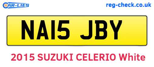 NA15JBY are the vehicle registration plates.
