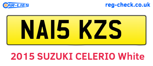 NA15KZS are the vehicle registration plates.