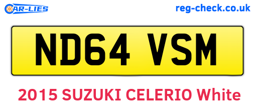 ND64VSM are the vehicle registration plates.