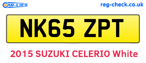 NK65ZPT are the vehicle registration plates.
