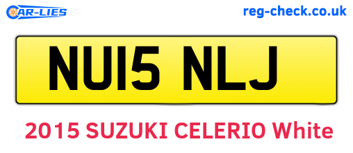 NU15NLJ are the vehicle registration plates.