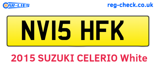 NV15HFK are the vehicle registration plates.