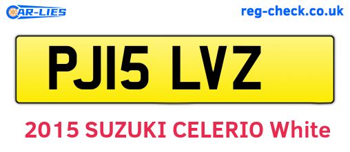 PJ15LVZ are the vehicle registration plates.