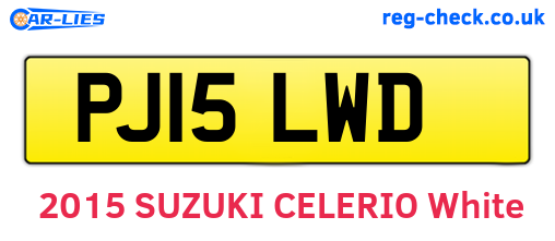PJ15LWD are the vehicle registration plates.