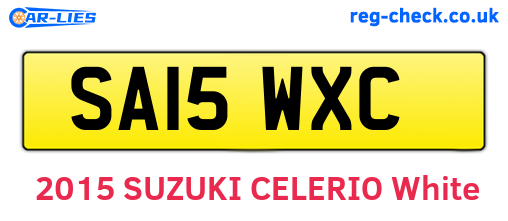 SA15WXC are the vehicle registration plates.