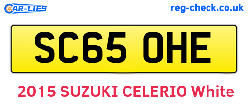 SC65OHE are the vehicle registration plates.
