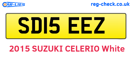 SD15EEZ are the vehicle registration plates.