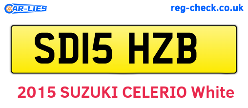 SD15HZB are the vehicle registration plates.