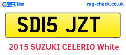 SD15JZT are the vehicle registration plates.