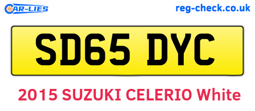 SD65DYC are the vehicle registration plates.