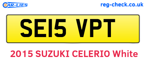 SE15VPT are the vehicle registration plates.