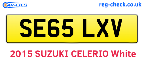 SE65LXV are the vehicle registration plates.