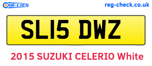 SL15DWZ are the vehicle registration plates.