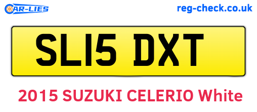SL15DXT are the vehicle registration plates.