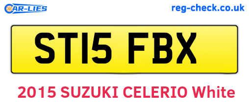 ST15FBX are the vehicle registration plates.