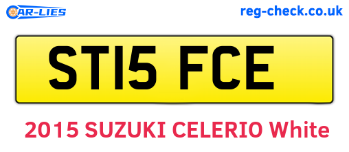ST15FCE are the vehicle registration plates.