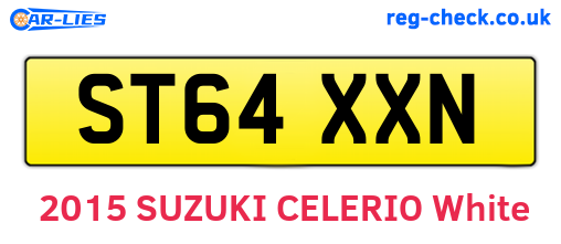 ST64XXN are the vehicle registration plates.