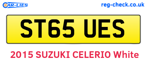ST65UES are the vehicle registration plates.