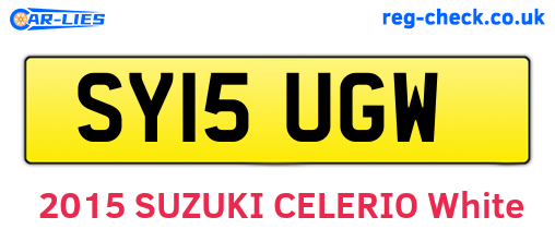 SY15UGW are the vehicle registration plates.
