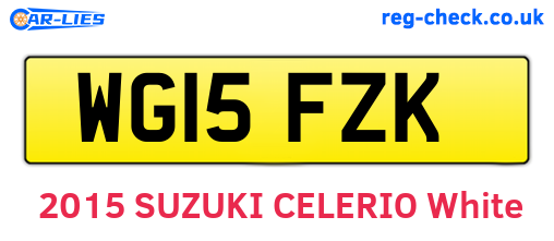 WG15FZK are the vehicle registration plates.