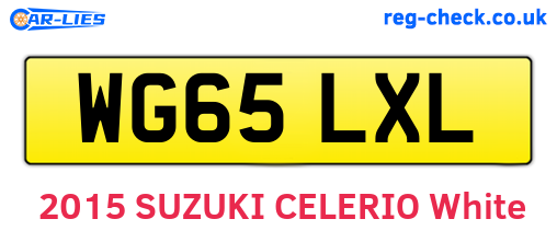 WG65LXL are the vehicle registration plates.