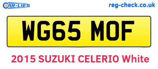 WG65MOF are the vehicle registration plates.