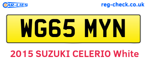 WG65MYN are the vehicle registration plates.