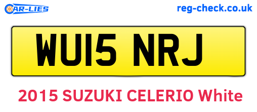 WU15NRJ are the vehicle registration plates.