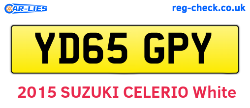 YD65GPY are the vehicle registration plates.