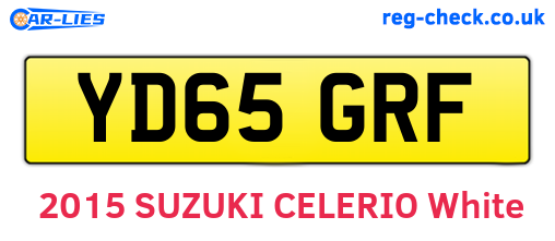 YD65GRF are the vehicle registration plates.