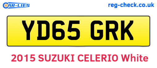 YD65GRK are the vehicle registration plates.