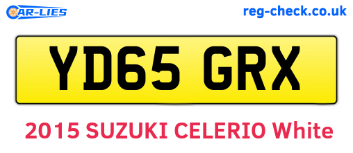 YD65GRX are the vehicle registration plates.