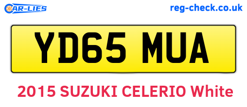 YD65MUA are the vehicle registration plates.