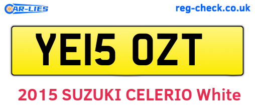 YE15OZT are the vehicle registration plates.