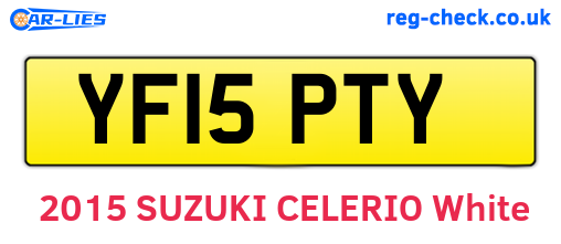 YF15PTY are the vehicle registration plates.